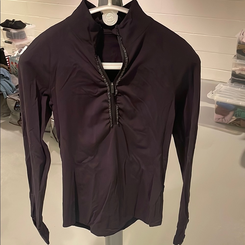 Lululemon Black Zip Long Sleeve Athletic Top